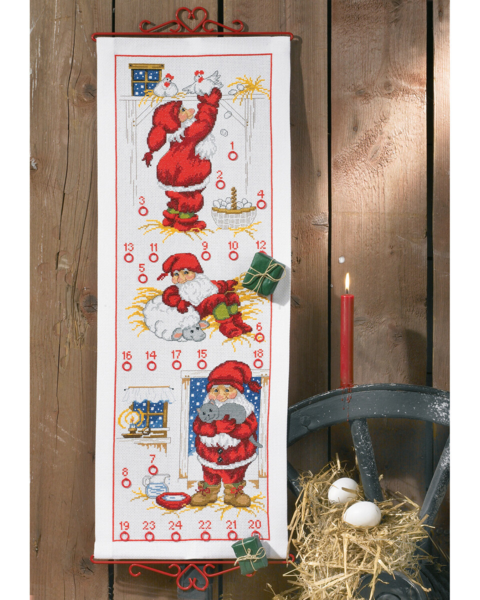 Kit de bordado Duendes en el establo 5125/32 32 x 85 cm