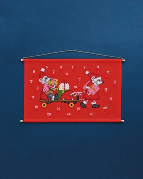 Kit de bordado Ratón en patín 46 x 30 cm B5205/46