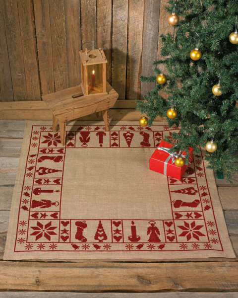 Kit de Bordado Ambiente Navideño 122 x 122 cm