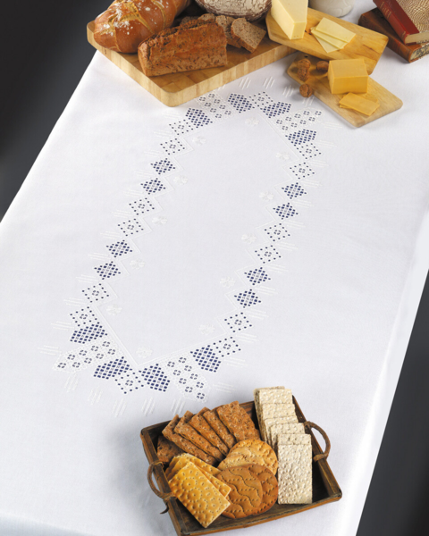 Kit de bordado Blanco sobre blanco 140 x 215 cm