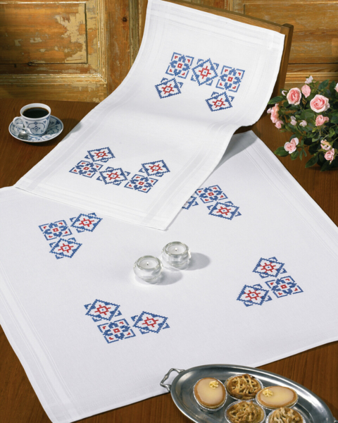 Kit de bordado corona de flores XXX 40 x 80 cm