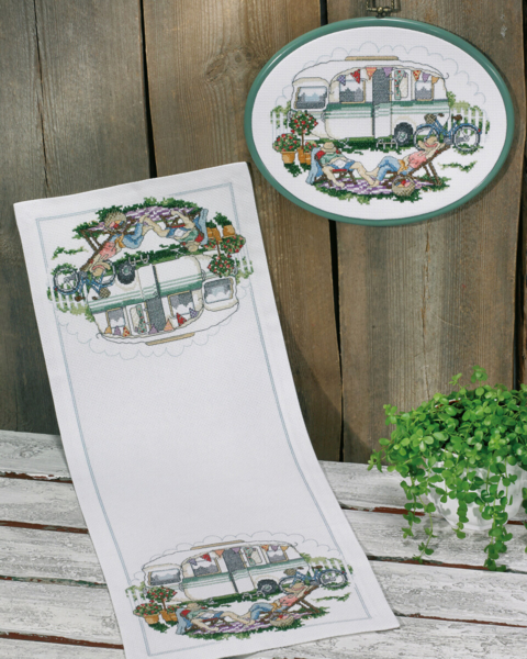Kit de Bordado Vida de Campamento 24 x 62 cm