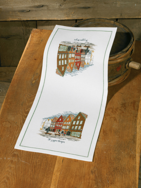 Kit de bordado Bergen camino de mesa 24 x 53 cm