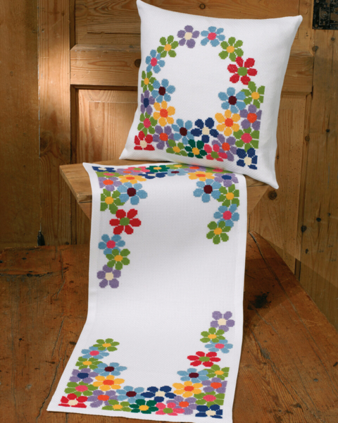 Kit de Bordado Anémonas Francesas 35 x 84 cm