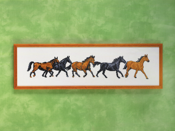 Kit de bordado Caballos fila 59 x 16 cm R5425