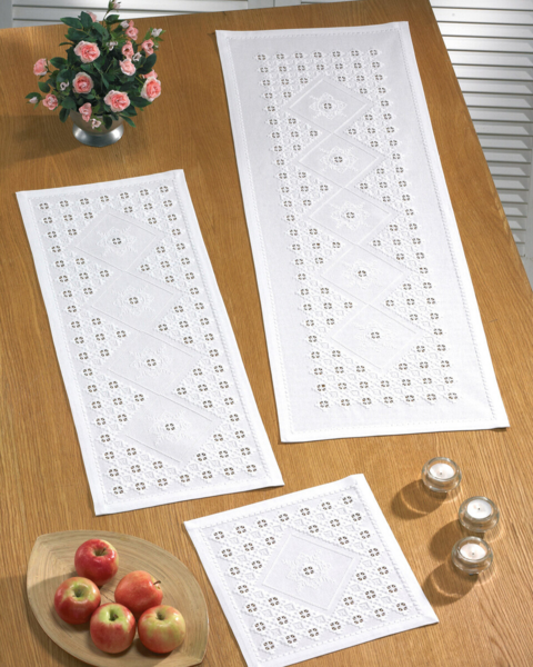 Kit de bordado Hardanger 37 x 103 cm