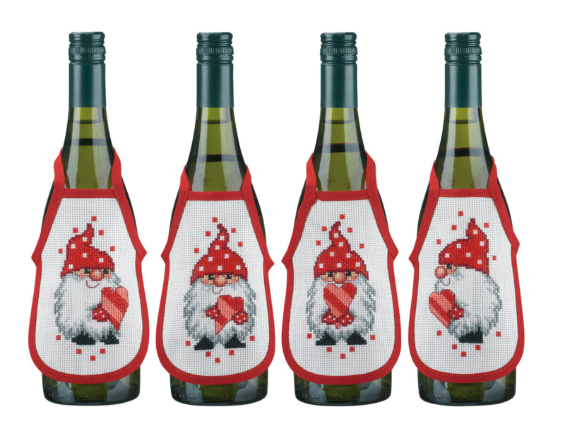 Kit de bordado Duendes y corazones 10 x 15 cm