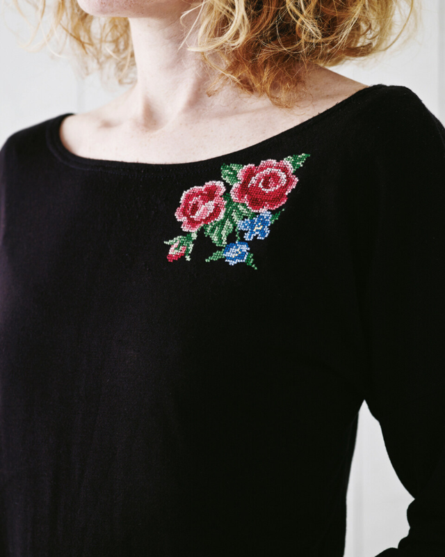 Kit de Bordado Rosas 10 x 10 cm