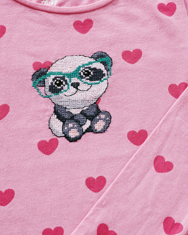 Kit de Bordado Panda 7 x 9 cm