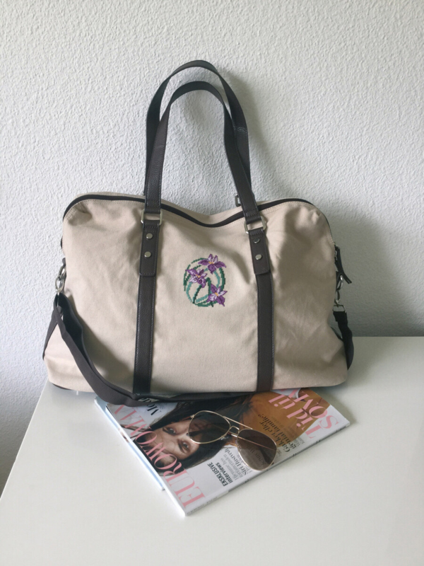 Kit de bordado Flores lila 7 x 9 cm