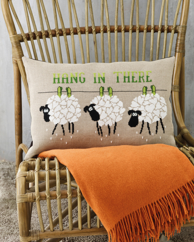 Kit de bordado Hang in there 58 x 40 cm