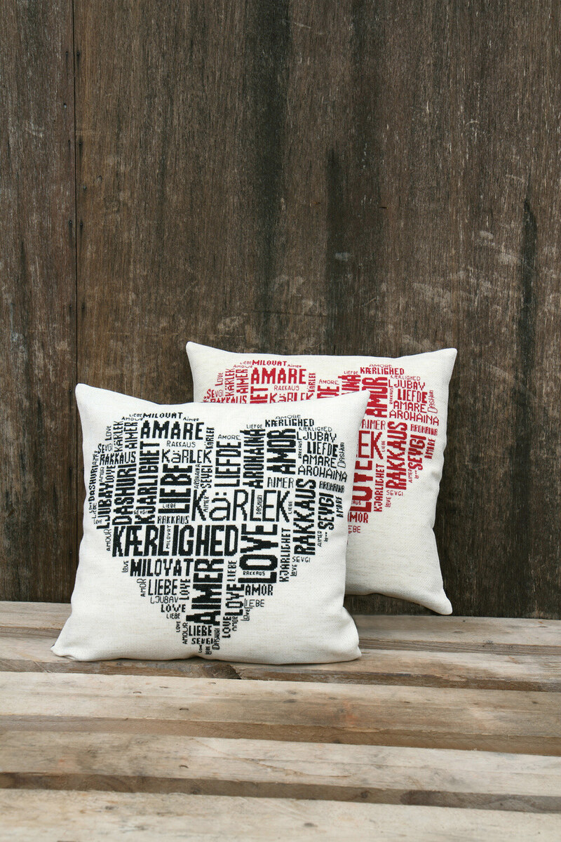 Kit de bordado Love negro 39 x 39 cm