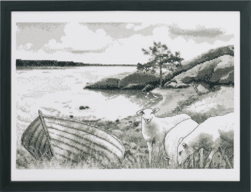 Kit de bordado Junto al mar 40 x 30 cm