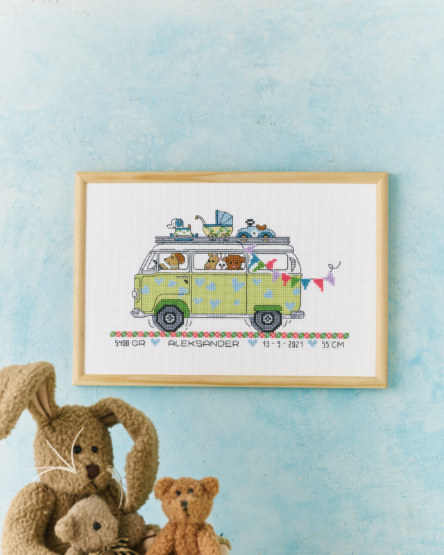 Kit de Bordado Autobús Infantil R5799 30 x 20 cm