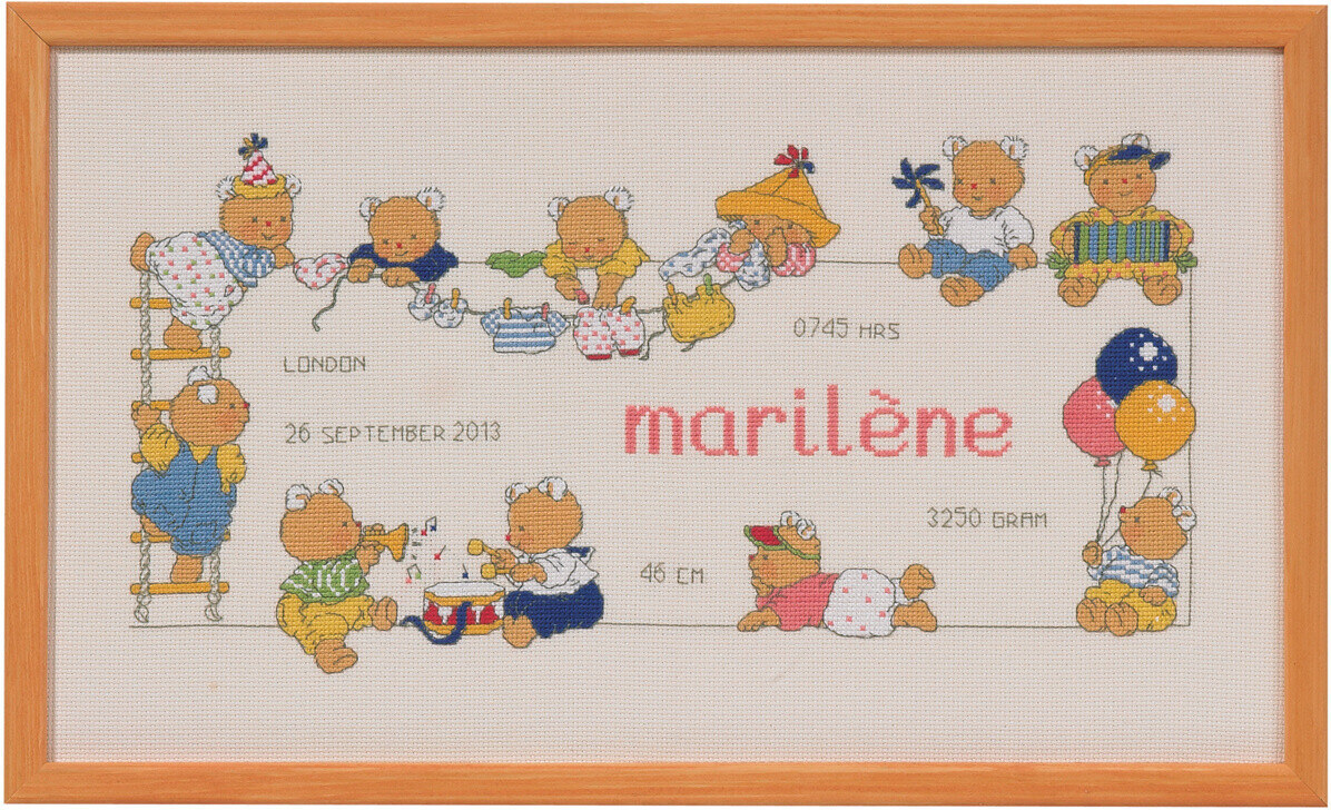 Kit de bordado Bobbi/ Bautizo 40 x 23 cm