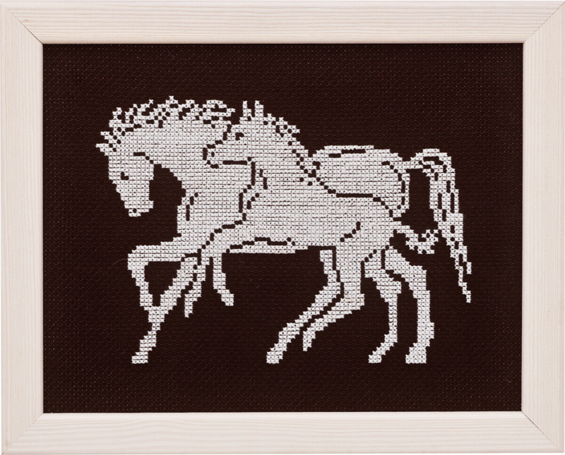 Kit de Bordado Caballo c/potro 5381 17 x 22 cm