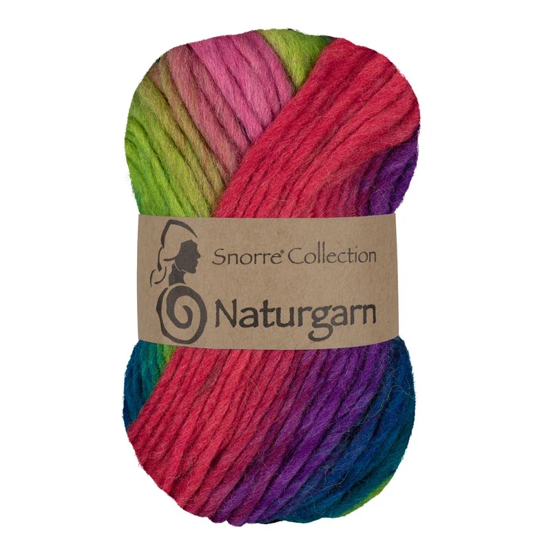 Viking Snorre Naturgarn 638 Multi verde/rosa