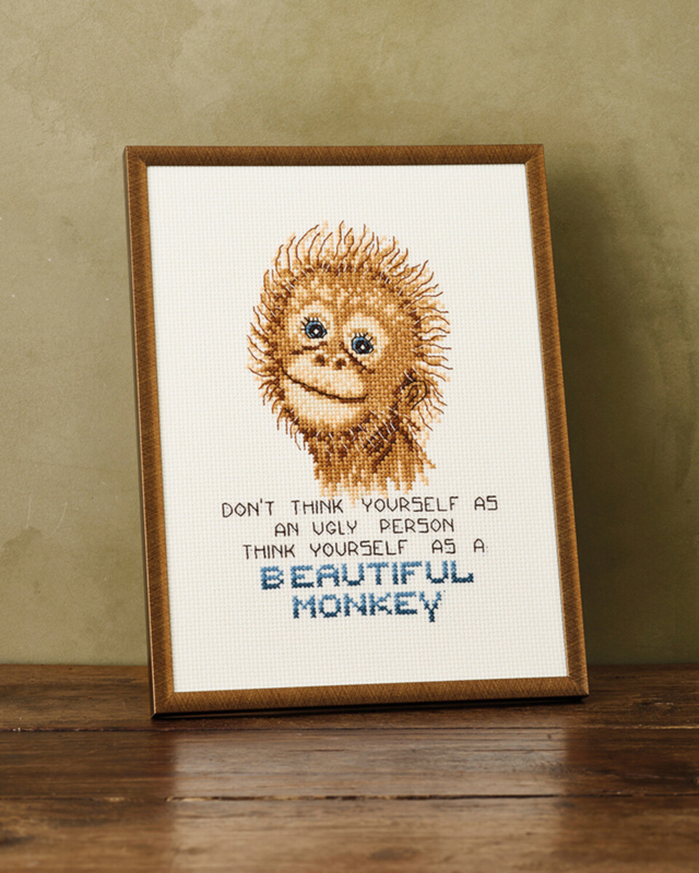 Kit de bordado orangután R5703 18 x 24 cm