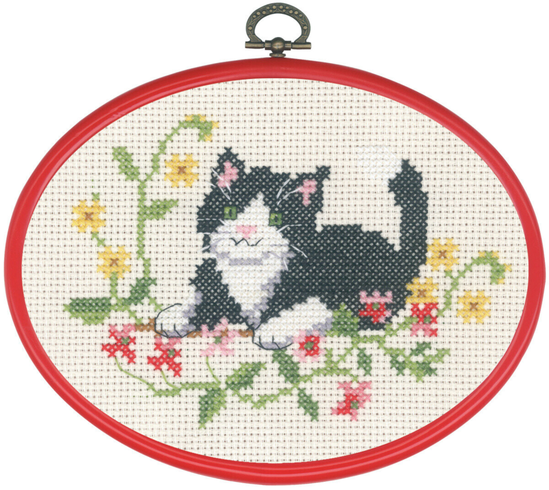 Kit de bordado Gato negro m/5959/30 13 x 18 cm