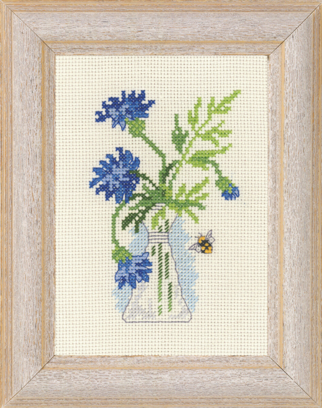 Kit de bordado Flor silvestre azul R 5406 13 x 18 cm