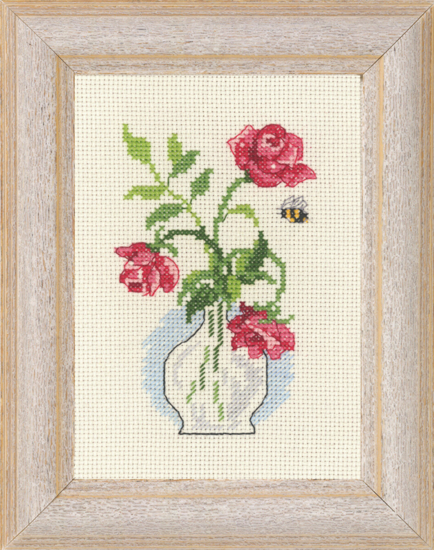 Kit de Bordado Rosas R5406 13 x 18 cm