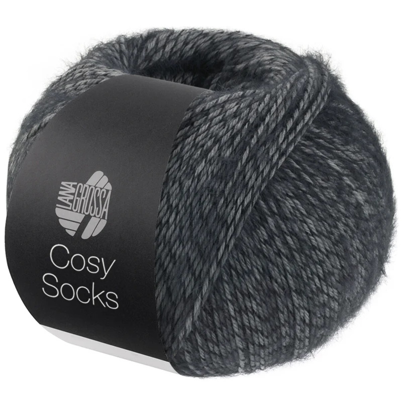 Lana Grossa Cosy Socks 07 Gris oscuro