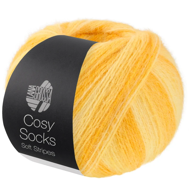 Lana Grossa Cosy Socks Soft Stripes 111 Amarillo/amarillo yema/amarillo azafrán