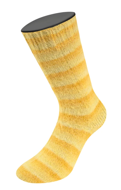 Lana Grossa Cosy Socks Soft Stripes 111 Amarillo/amarillo yema/amarillo azafrán