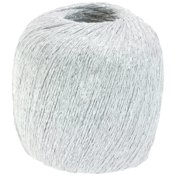 Lana Grossa Brillino 10 Blanco/Plata