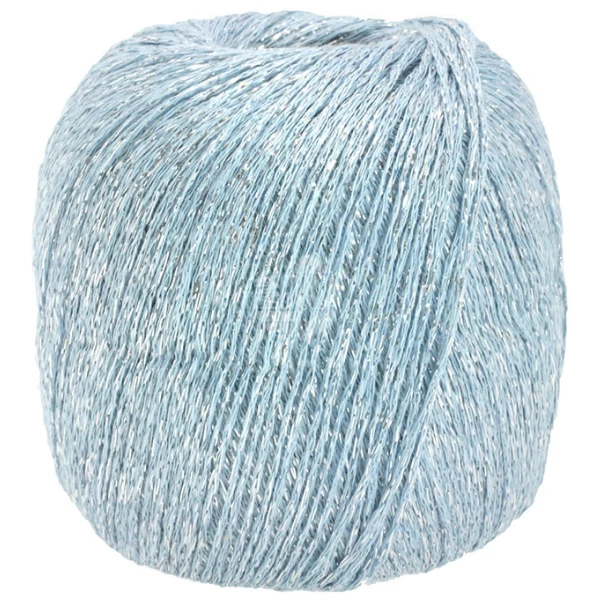 Lana Grossa Brillino 22 Azul claro/Plata