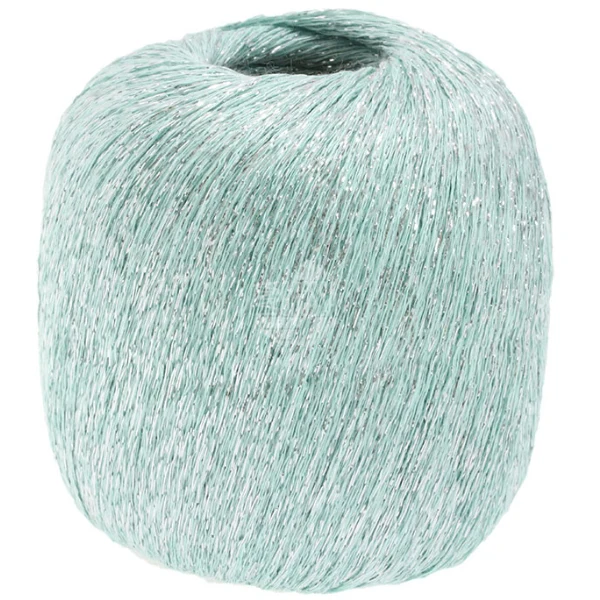 Lana Grossa Brillino 11 Verde pastel/Plata