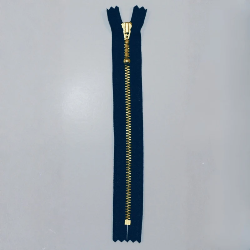 YKK Cremallera Fija, Latón, 4 mm 560 Azul marino