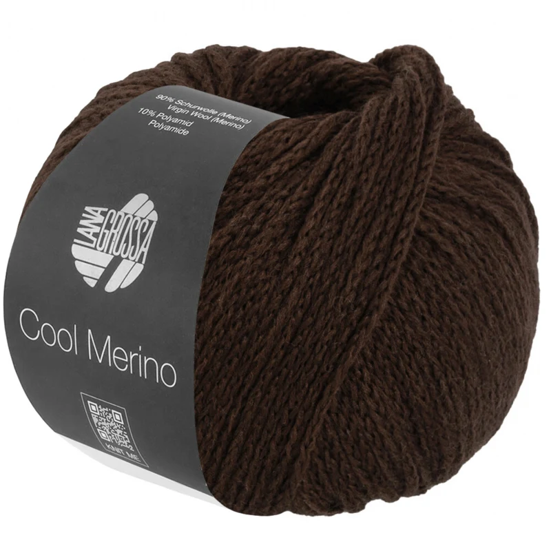Lana Grossa Cool Merino 44 Marrón grisáceo oscuro