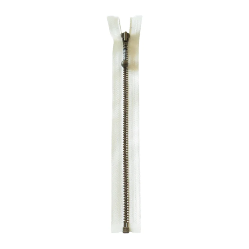 YKK Cremallera Metálica Divisible 4 mm (25-65 cm) 841 Crudo, Latón antiguo