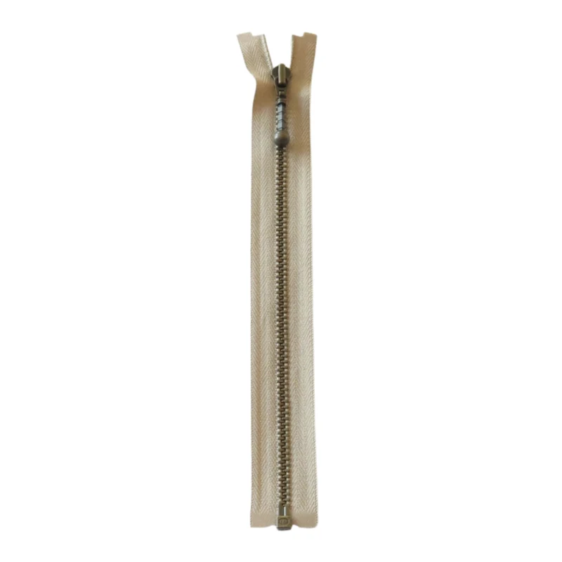 YKK Cremallera Metálica Divisible 4 mm (25-65 cm) 573 Beige, Latón antiguo