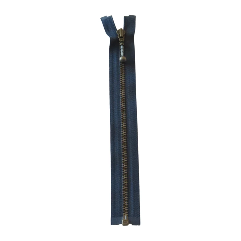 YKK Cremallera Metálica Divisible 4 mm (25-65 cm) 560 Azul marino, Latón antiguo
