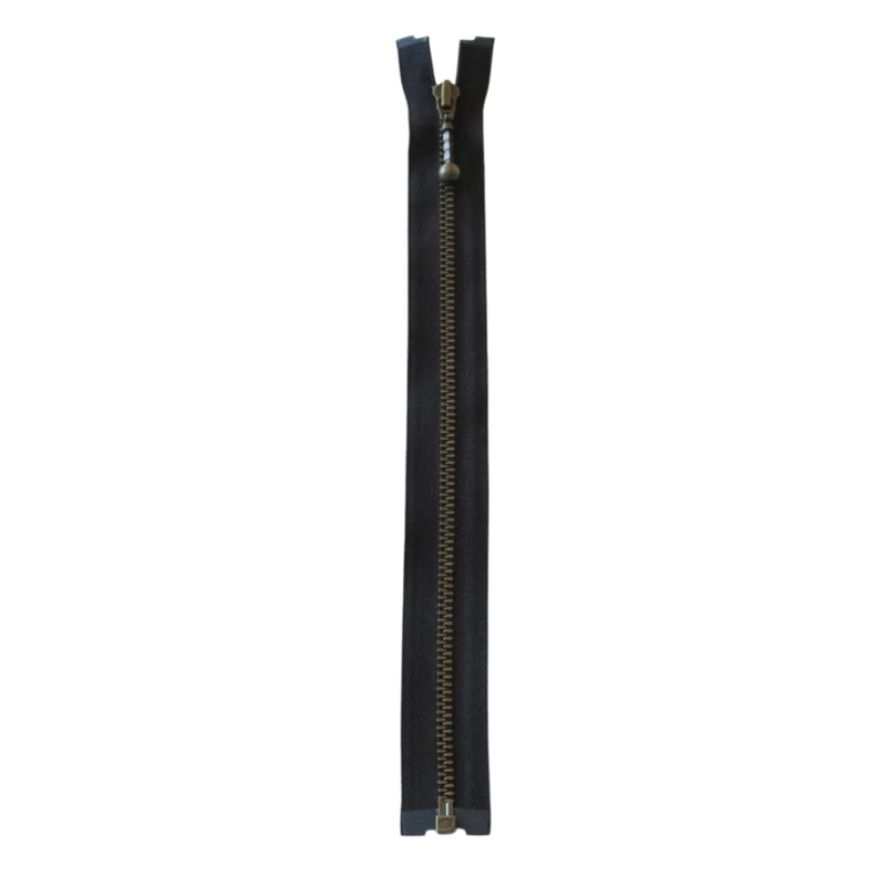 YKK Cremallera Metálica Divisible 4 mm (25-65 cm) 580 Negro, Latón antiguo