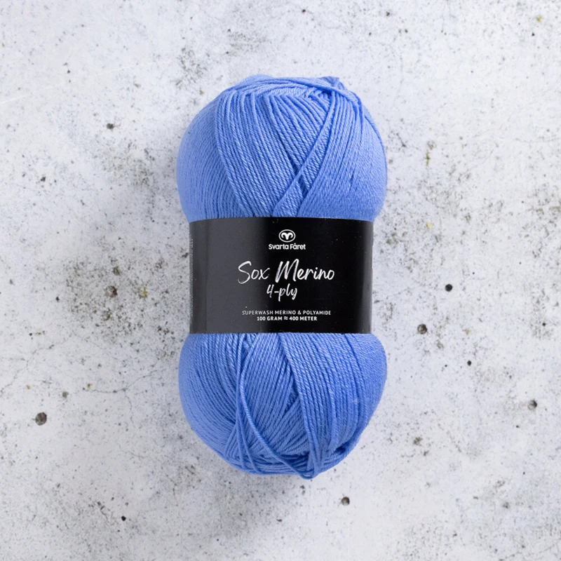 Svarta Fåret Sox Merino 4 ply 03 Azul estudio