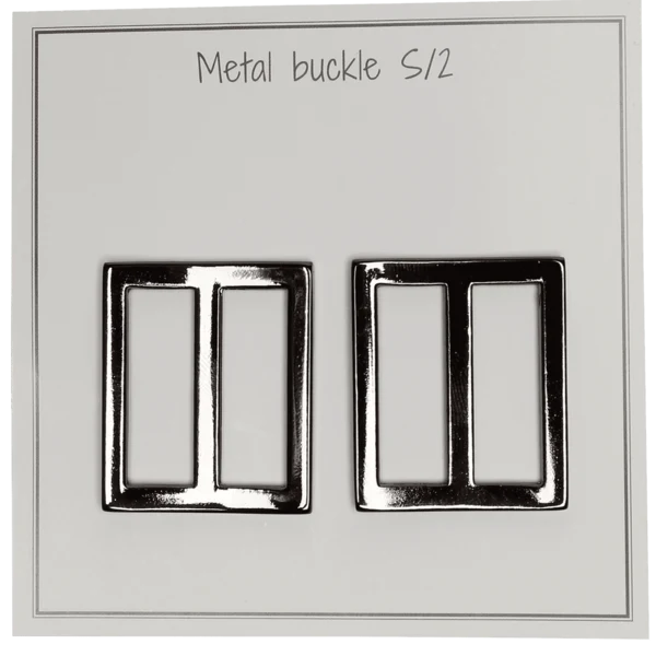 Go Handmade Hebilla de Metal 31 x 28 mm, Gris oscuro