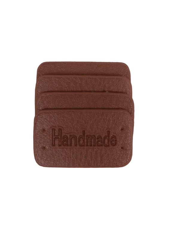 Go Handmade Handmade Label, 4 piezas: Marrón