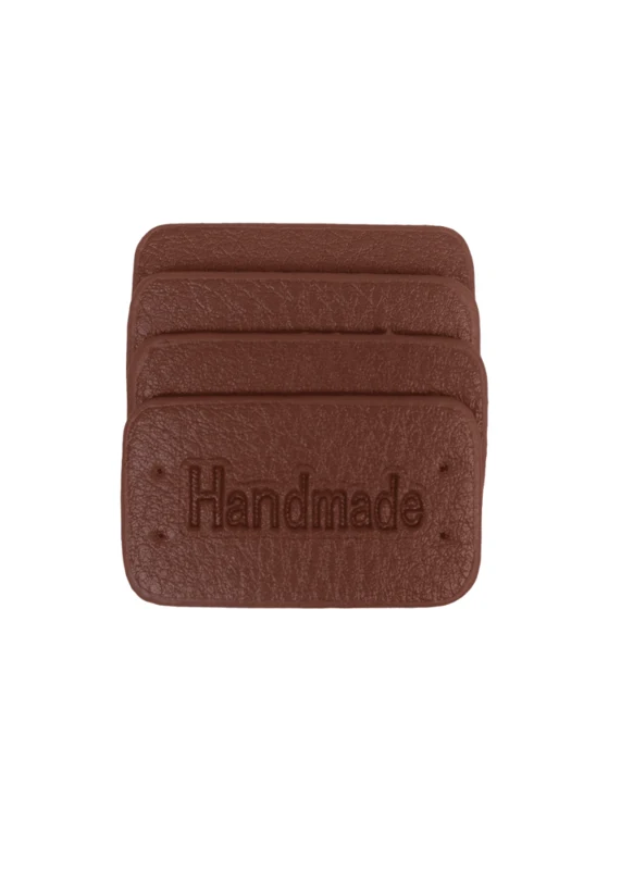 Go Handmade Handmade Label, 4 piezas: Marrón