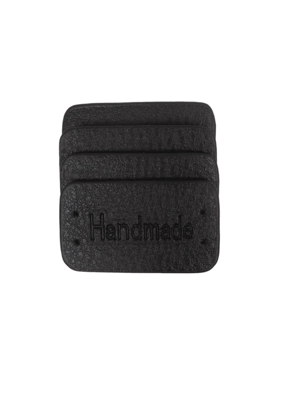 Go Handmade Handmade Label, 4 piezas: Negro