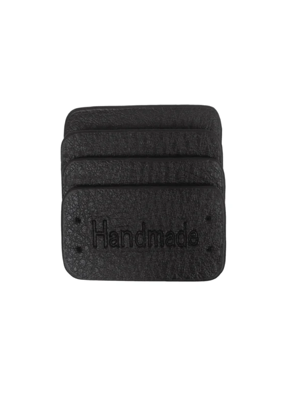 Go Handmade Handmade Label, 4 piezas: Negro