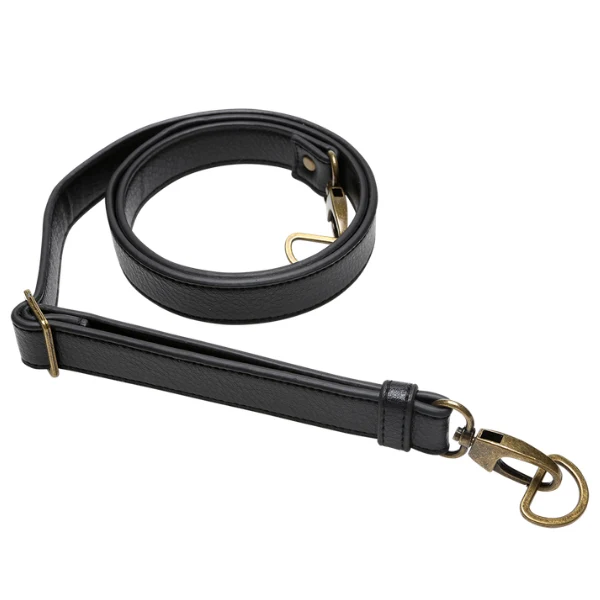 Go Handmade Correa de hombro para bolso 130 cm 25 mm, Negro, Bronce