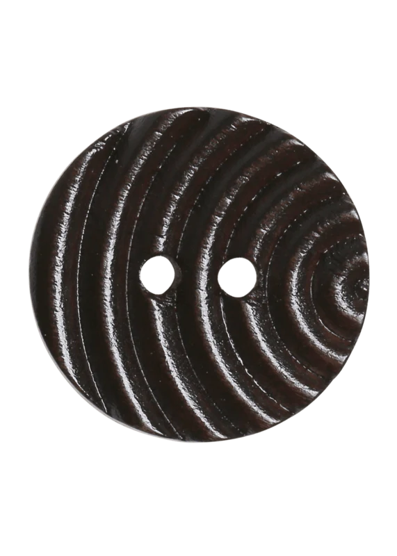 Go Handmade Botones de madera - Líneas de hojas: 18 mm