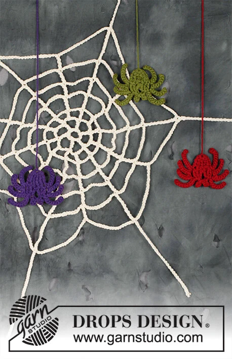 Extra 0-1427 Miss Spider by DROPS Design — Araña con cuerpo de unos 5,5 cm. Utiliza unos 8 g; el kit contiene un ovillo completo. — 2