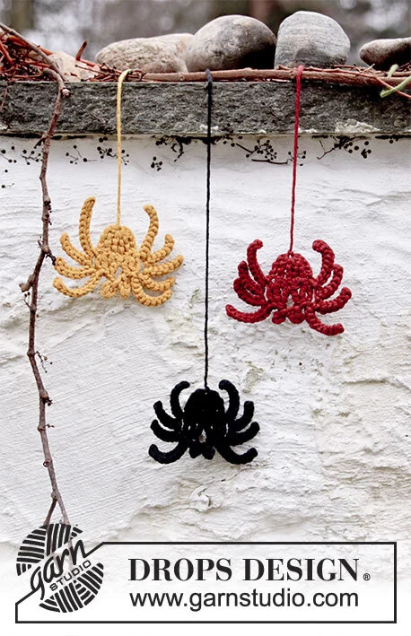 Extra 0-1427 Miss Spider by DROPS Design — Araña con cuerpo de unos 5,5 cm. Utiliza unos 8 g; el kit contiene un ovillo completo. — 3