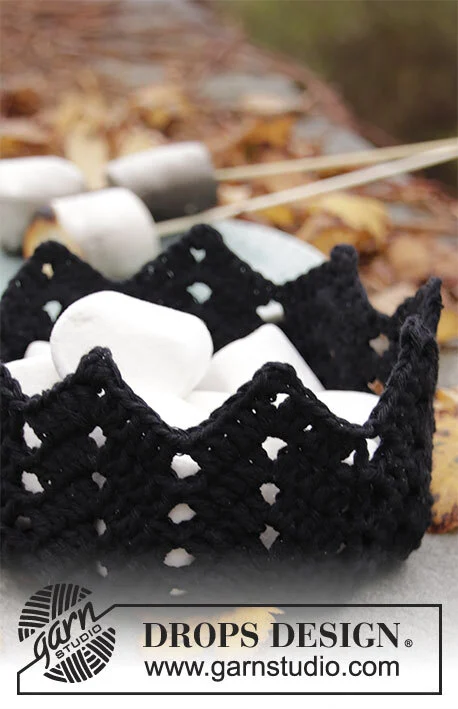 Extra 0-1458 Bowl of Teeth by DROPS Design — Cuenco de unos 15 cm de diámetro y 9 cm de altura. Consulta el acabado de endurecimiento en el patrón. — 2