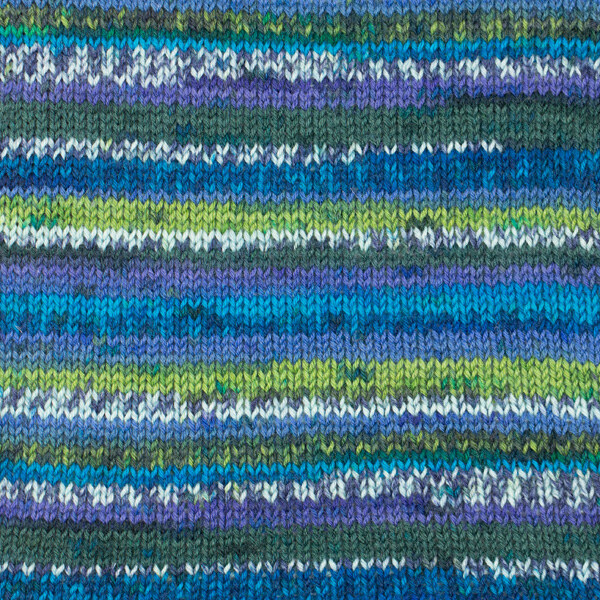 DROPS Fabel Print 677 Verde/turquesa