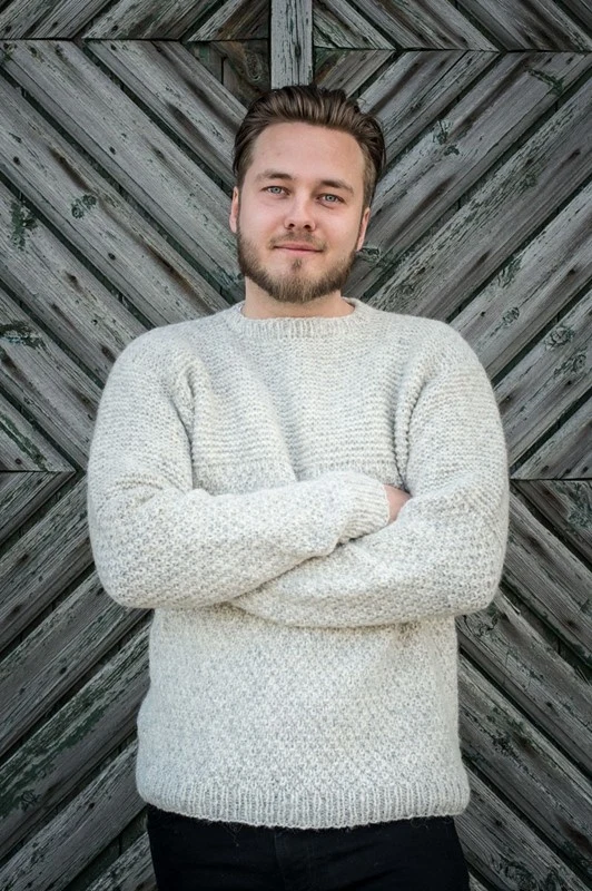 Jersey de hombre en abalorios dobles